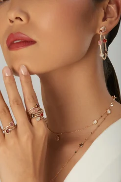 Pasquale Bruni FIGLIA DEI FIORI EARRINGS- Moonstone|Rose Gold