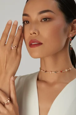 Pasquale Bruni FIGLIA DEI FIORI EARRINGS- Moonstone|Rose Gold