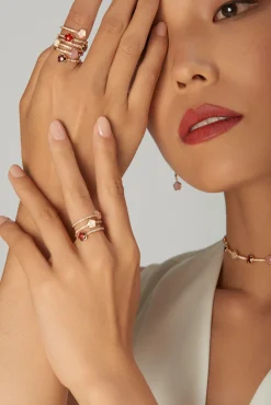 Pasquale Bruni FIGLIA DEI FIORI RING- Moonstone|Rose Gold