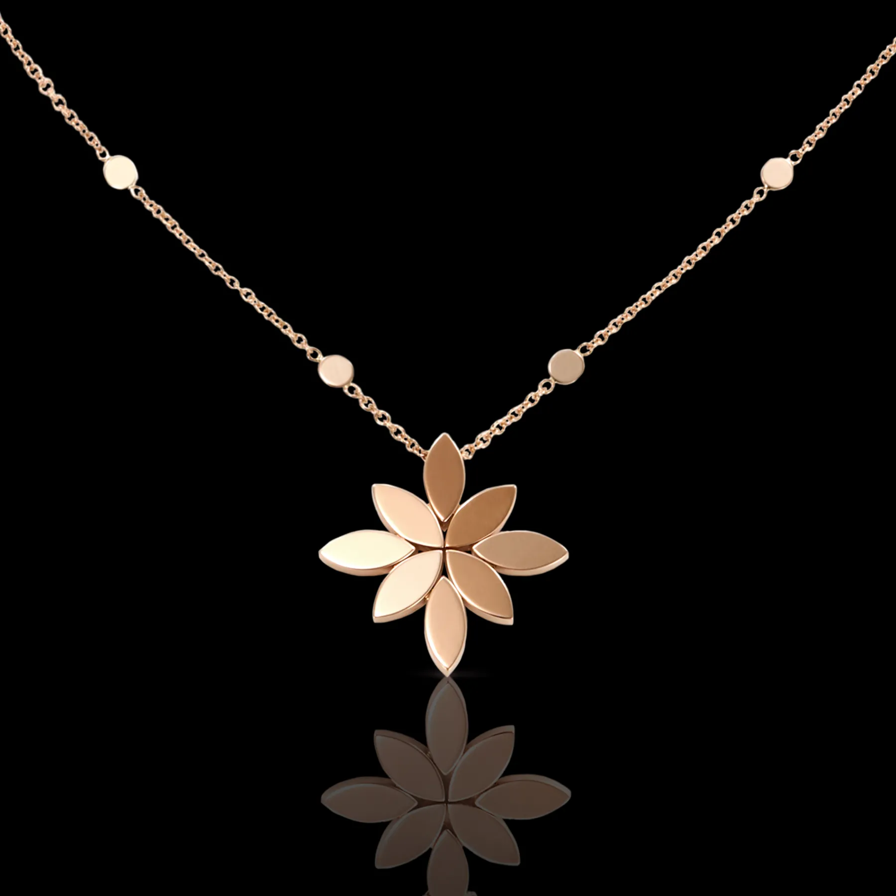 Pasquale Bruni GHIRLANDA LUCE DI LOTO NECKLACE- Rose Gold|Necklaces