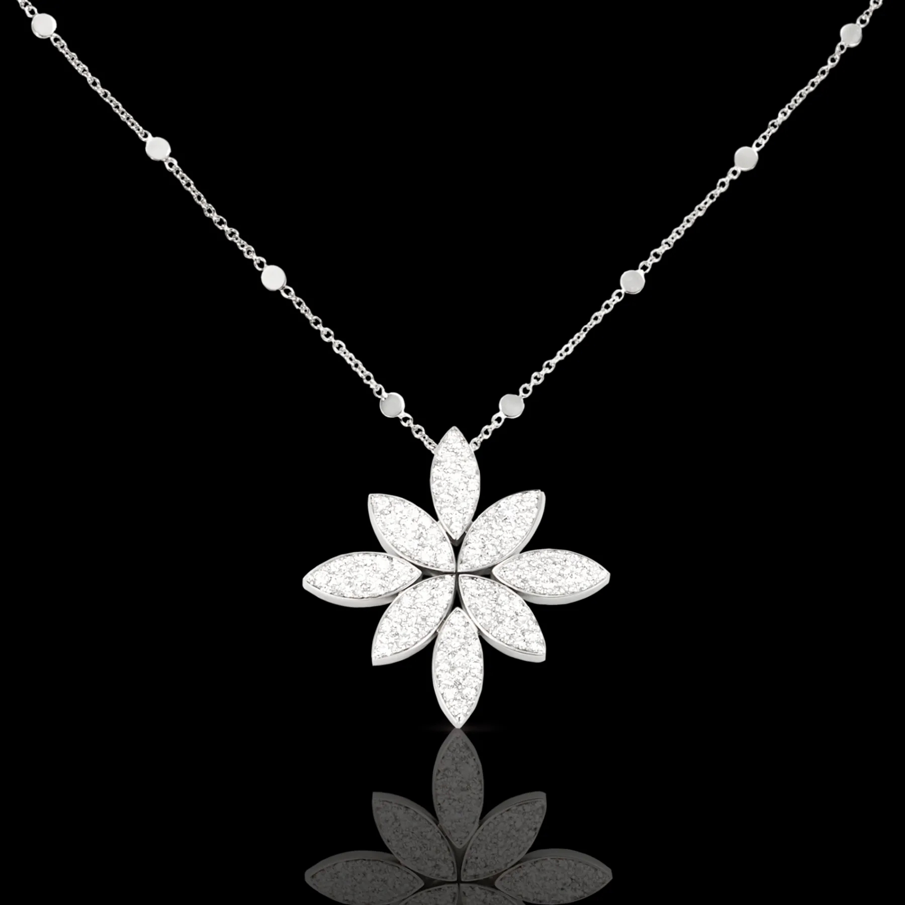 Pasquale Bruni GHIRLANDA LUCE DI LOTO NECKLACE- White Gold|Necklaces