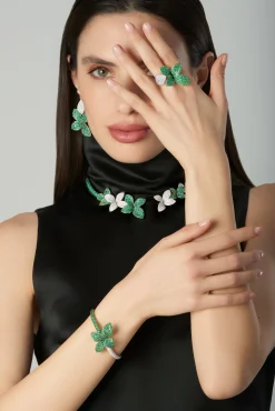 Pasquale Bruni GIARDINI SEGRETI GREEN SOUL RING- Emerald|White Gold