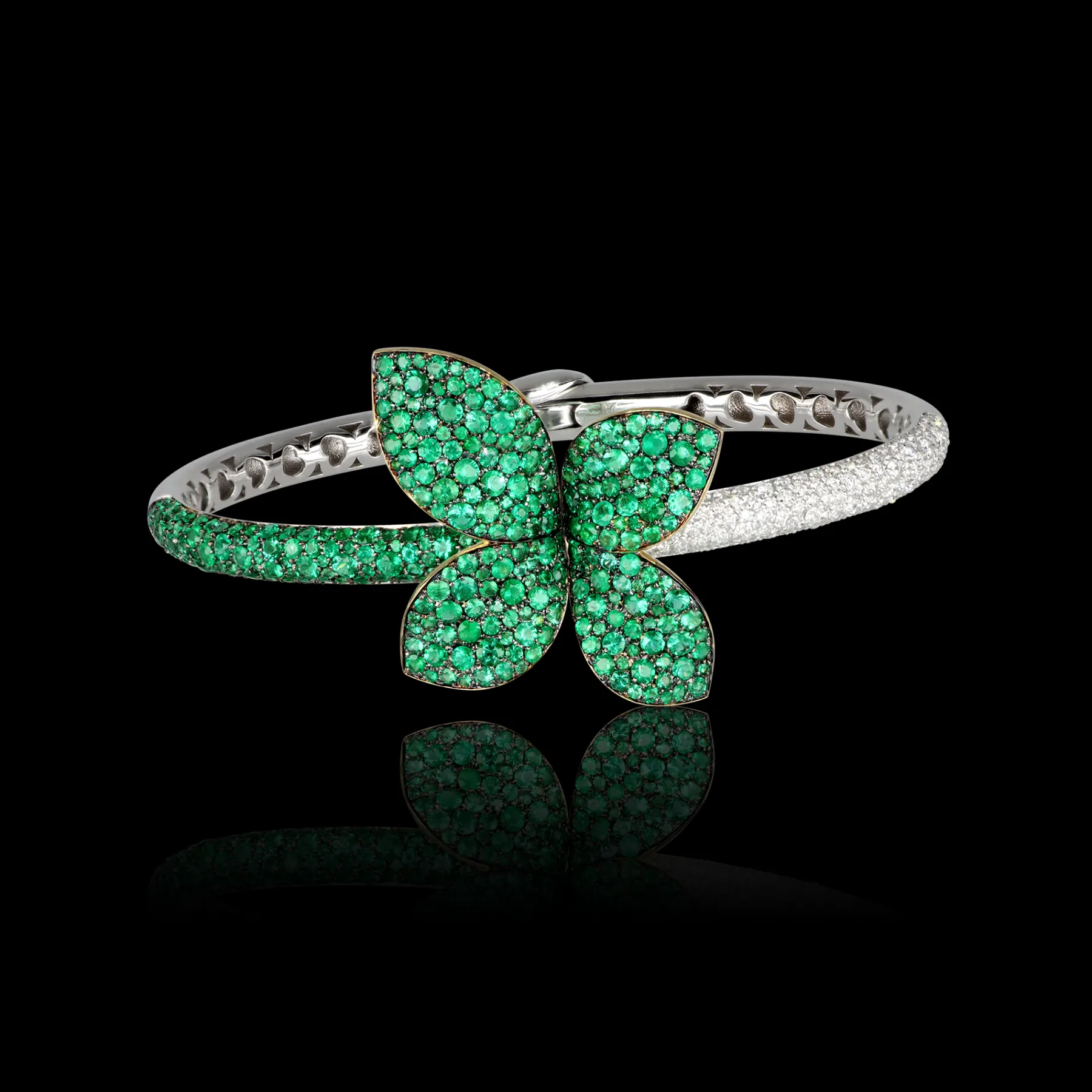 Pasquale Bruni GIARDINI SEGRETI GREEN SOUL BRACELET- Emerald|White Gold