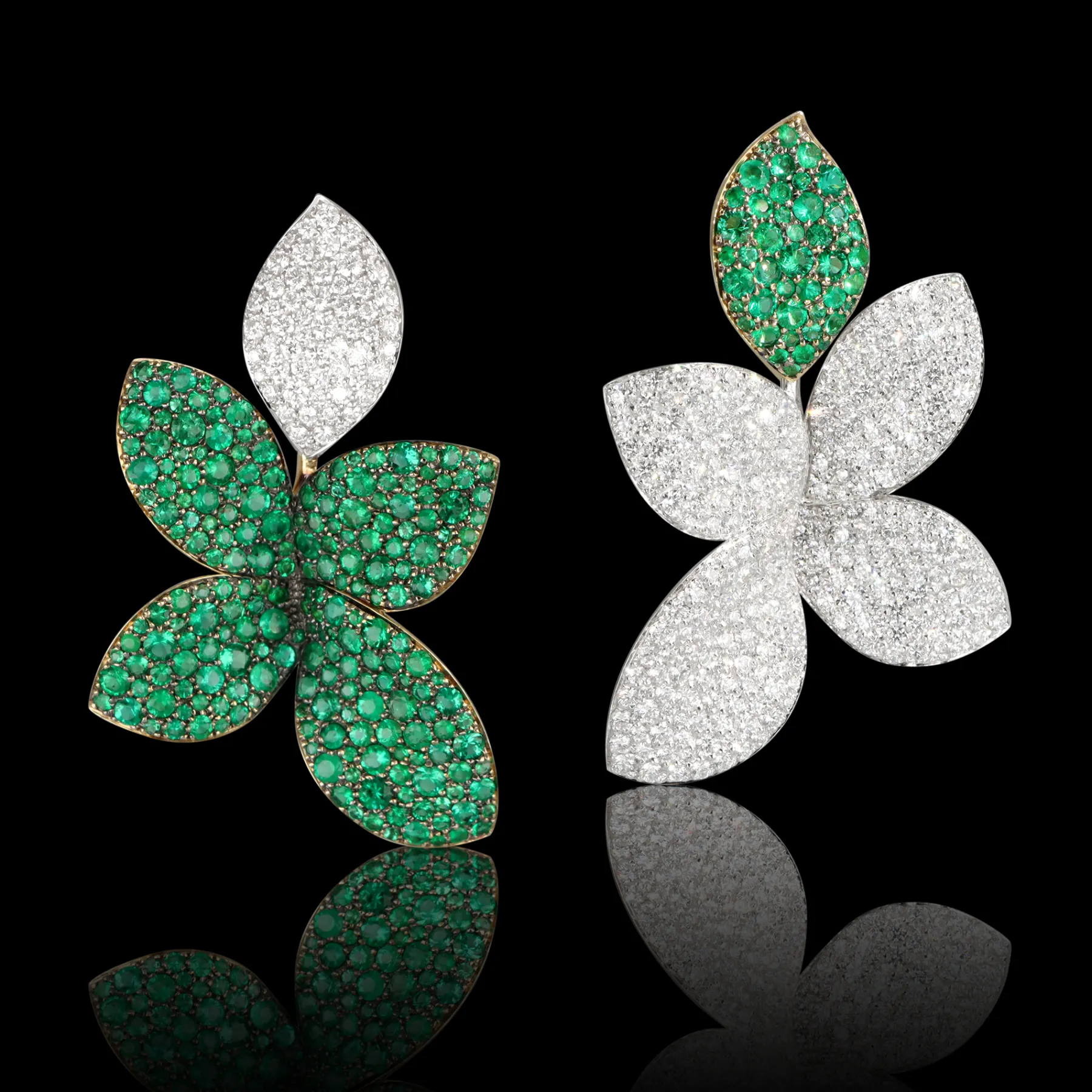 Pasquale Bruni GIARDINI SEGRETI GREEN SOUL EARRINGS- Emerald|White Gold