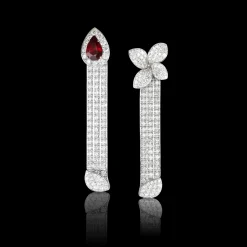Pasquale Bruni HEART TO EARTH EARRINGS- Ruby|White Gold