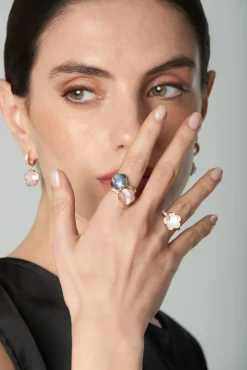 Pasquale Bruni PETIT JOLI LUNAIRE RING- Moonstone|Rose Gold